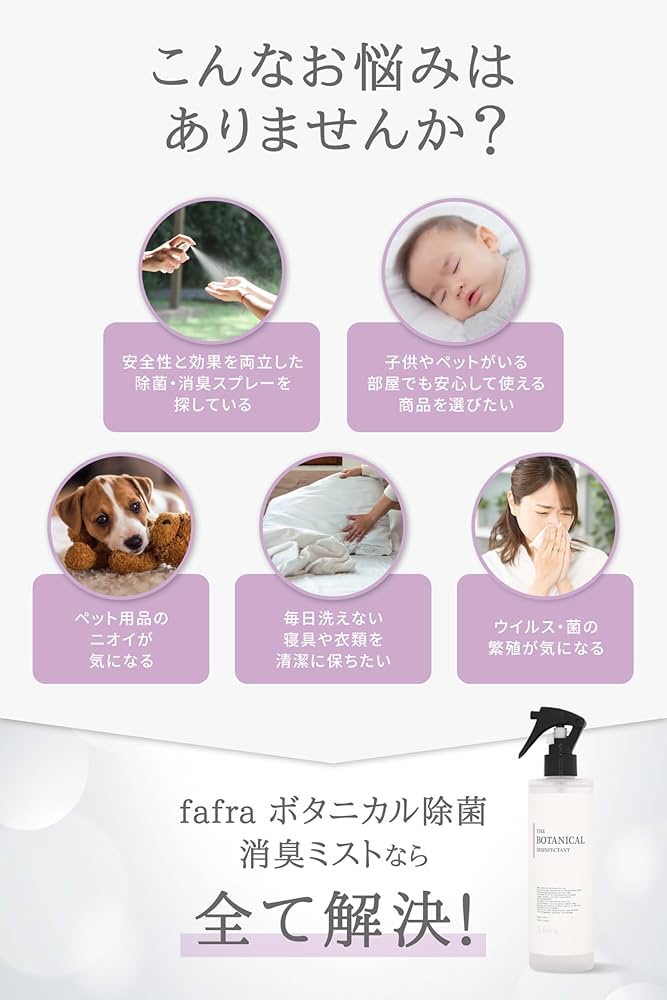 Amazon.co.jp: fafra ボタニカル 除菌消臭ミスト (無香料